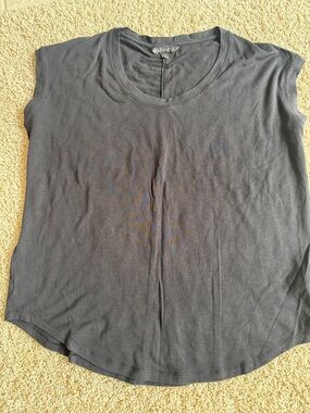 Athleta Black Scoop Neck Cap-Sleeve Tank